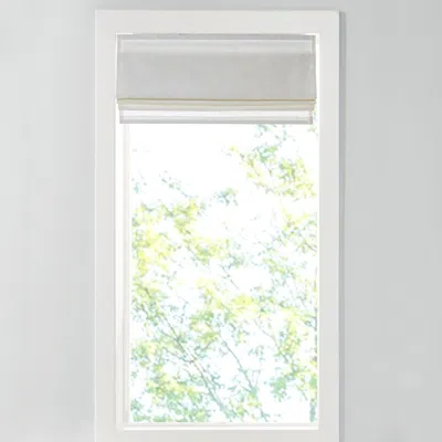 Breebe Linen Blend Light Filtering Cordless Roman Shade White 34x64'