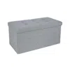 Breebe Linen Fabric Storage Ottoman