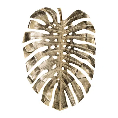 Breebe Gold Monstera Leaf Wall Décor -24.8 X 17.3 Inch Metal Home Accent