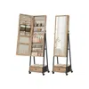 Breebe Lockable Jewelry Organizer With High Full-length Mirror In Neutral