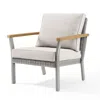 Breebe Lounge Chair With Faux Wood Armrests