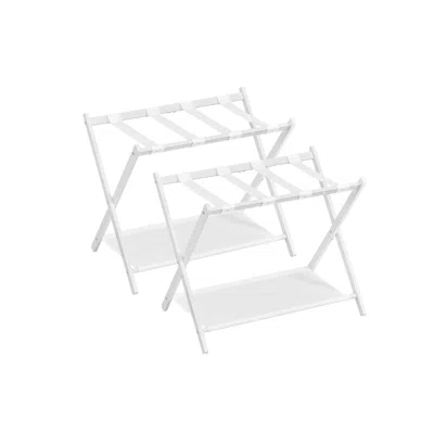 Breebe Luggage Racks For Guest Room, Set Of 2 In White