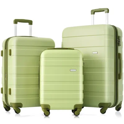 Breebe Luggage Sets New Model Abs Hardshell 3pcs Clearance Luggage Hardside Lightweight Durable Suitcase Se In Green