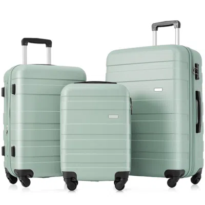 Breebe Luggage Sets New Model Abs Hardshell 3pcs Clearance Luggage Hardside Lightweight Durable Suitcase Se In Green