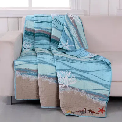 Breebe Maui Accessory Throw In Blue