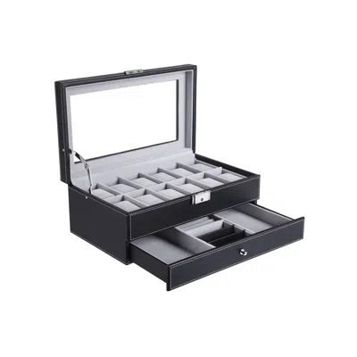 Breebe Mens Watch Black Organizer In Animal Print