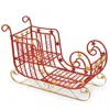 Breebe Metal Christmas Santa Sleigh With Large Cargo Area For Gifts In Red