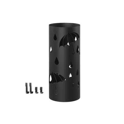 Breebe Metal Umbrella Stand With Water Tray And 4 Hooks