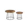Breebe Modern Coffee Table Set Of 2 With Steel Frame