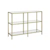 Breebe Modern Design Golden Glass Console Sofa Table