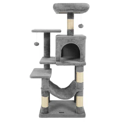 Breebe Multi-level Cat Tower With 2-door Condo And Padded Top Perch