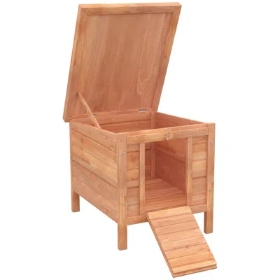 Breebe Multi-purpose Wooden Pet House For Rabbits, Guinea Pigs, Ducks, And Dogs In Brown