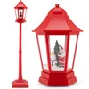 Breebe Musical Christmas Street Lamp With Blowing Snow And Led Lights In Red