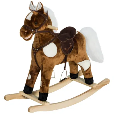 Breebe Musical Rocking Horse Ride-on Toy For Kids In Brown