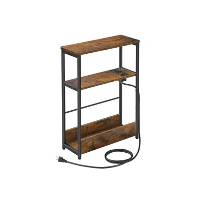 Breebe Narrow Side Table With Charging Station