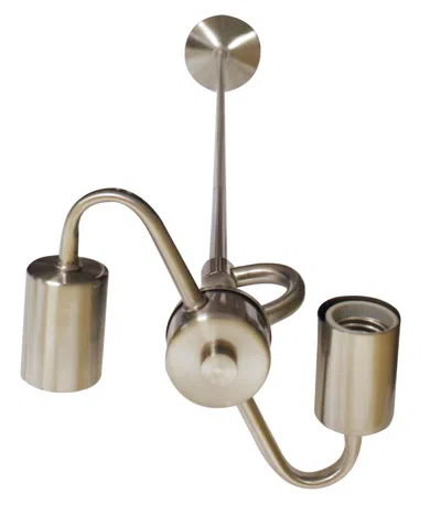 Breebe Nickel Bulb Two Light Metal Chandelier In Gold