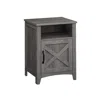 Breebe Nightstand With Cabinet And Compartment Misty Gray