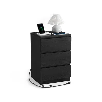 Breebe Nightstand With Charging Station