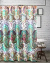 Breebe Nirvana Teal Bath Shower Curtain - 72x72 In Multi