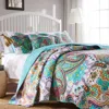 Breebe Nirvana Teal Quilt Set In Multi