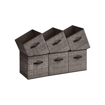 Breebe Non-woven Fabric Storage Cubes With Double Handles In Gray