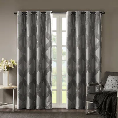 BREEBE OGEE KNITTED JACQUARD TOTAL BLACKOUT CURTAIN PANEL(ONLY 1 PC PANEL)