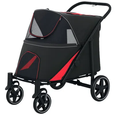 Breebe One-click Foldable Dog Stroller For Medium And Large Dogs In Black