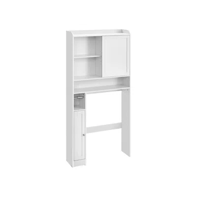 Breebe Over The Toilet Storage Shelf With Sliding Door In White