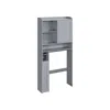 Breebe Over The Toilet Storage Shelf With Sliding Door In Gray