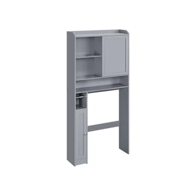 Breebe Over The Toilet Storage Shelf With Sliding Door In Gray