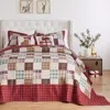 Breebe Oxford Red Bedspread Set In Multi