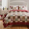 Breebe Oxford Red Quilt Set In Multi