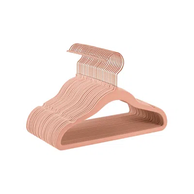 Breebe Pack Of 30 Baby Hangers With 360° Swivel Hooks Jelly Pink