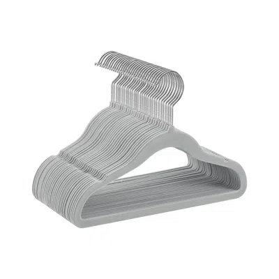 Breebe Pack Of 30 Velvet Baby Hangers Dove Gray