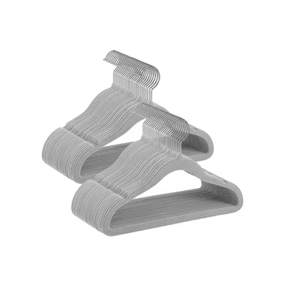 Breebe Pack Of 50 Velvet Baby Hangers Dove Gray