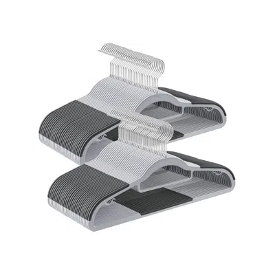 Breebe Pack Of 60 Heavy-duty Plastic Hangers In Gray