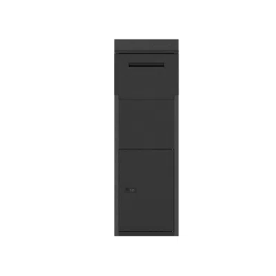 Breebe Package Delivery Box For Outside With Anti-theft Baffle Sloped Roof In Black