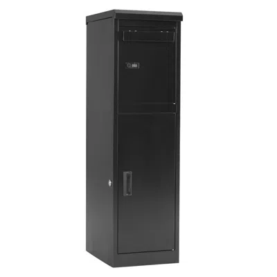 Breebe Package Delivery Box For Outside With Lockable Doors Coded Lock In Black
