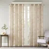Breebe Palm Leaf Burnout Window Sheer Natural 50x95' In Neutral