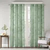Breebe Palm Leaf Burnout Window Sheer Sage Green 50x95' In Green