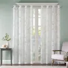 Breebe Palm Leaf Burnout Window Sheer White 50x63' In White