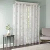 Breebe Palm Leaf Burnout Window Sheer White 50x95' In White