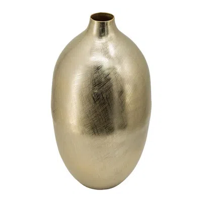 Breebe Pansy 19 Inch Modern Vase, Tall Curved Bottleneck Shape In Gold