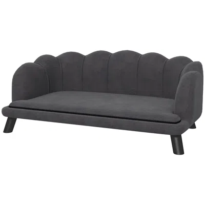 Breebe Pearl Design Pet Sofa Bed For Dogs With Cushion In Gray