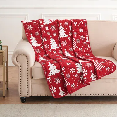 Breebe Peppermint Party Throw In Red