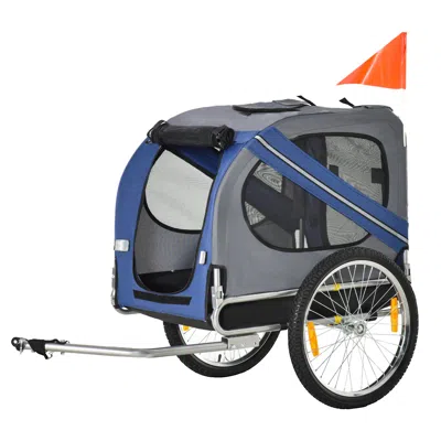 Breebe Pet Bike Trailer Cargo Cart With Large Off-road Wheels In Blue