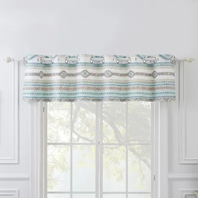Breebe Phoenix Turquoise Window Valance In Blue