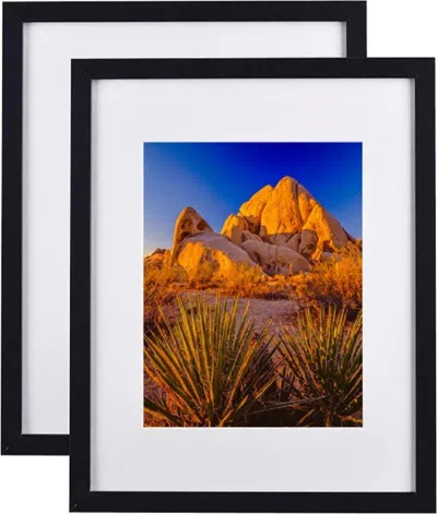 Breebe Picture Frame Mdf Black Frame 16"x20" Wall Mount Display, Pack Of 2 In Multi