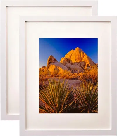 Breebe Picture Frame Mdf White Frame 16"x20" Wall Mount Display, Pack Of 2