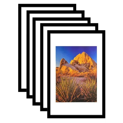 Breebe Picture Frame Pvc Black 14.2" W X 3.1" D X 20.3" H Wall Mount Display Pack Of 5 In Multi